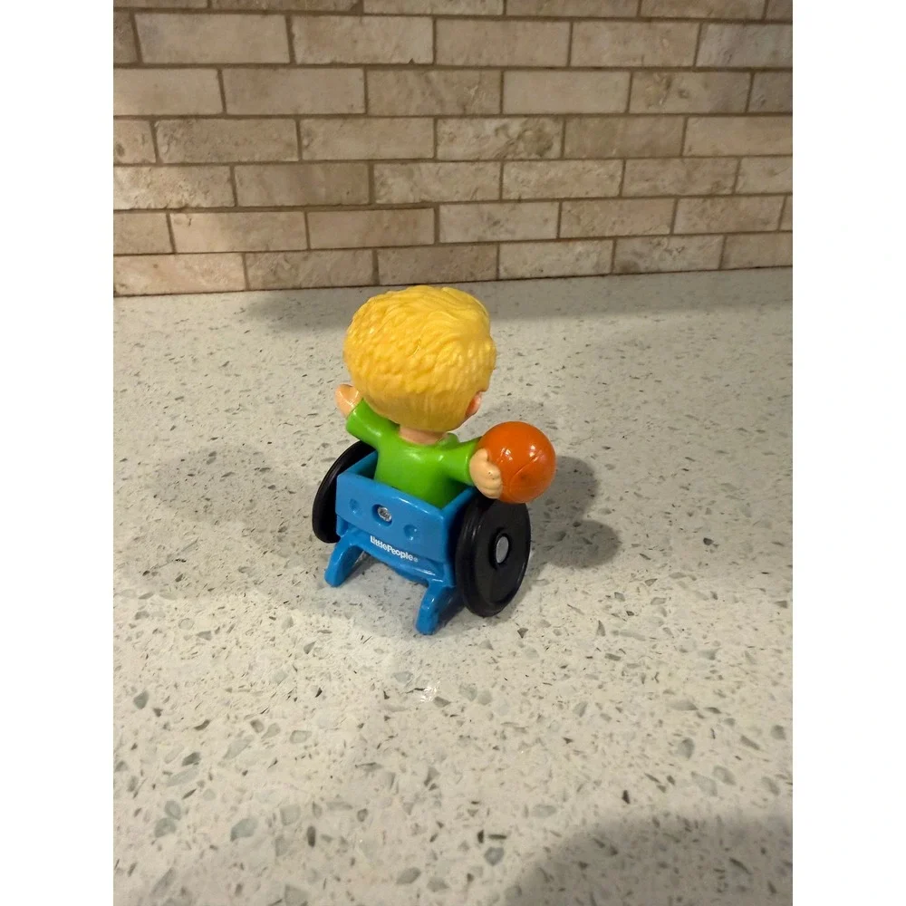 Fisher Price Little People Josh Eddie Wheelchair Basketball Figure